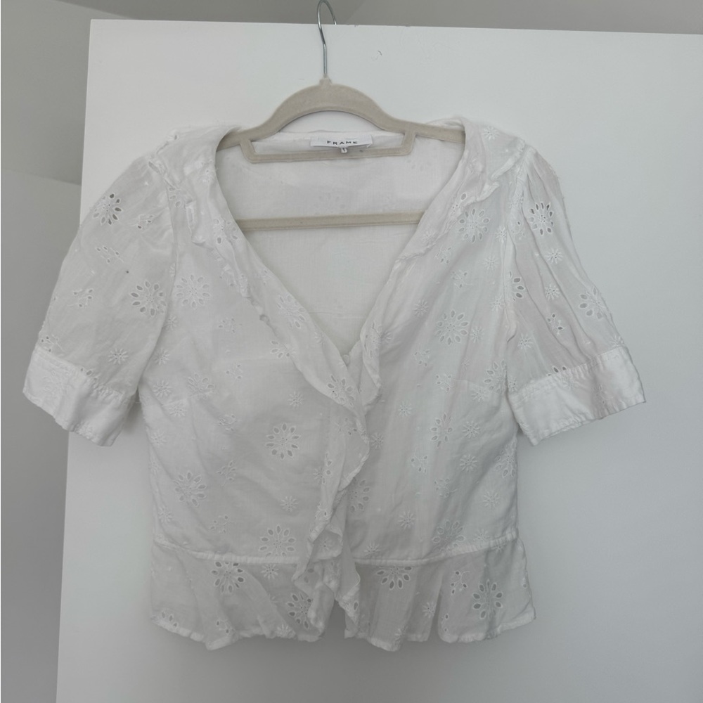 Frame Eyelet Blouse